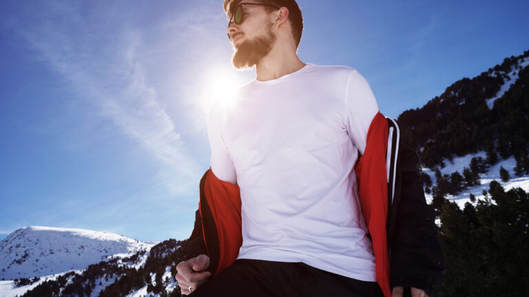 t-shirt en hiver